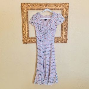 ✖️SOLD✖️Vintage // rainbow milkmaid dress